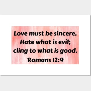 Bible Verse Romans 12:9 Posters and Art